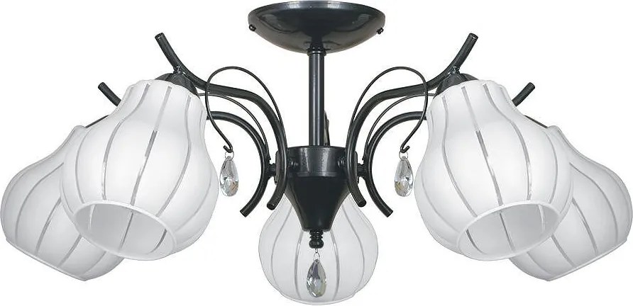 Плафон КАПРИ, черен никел, 5xE27
