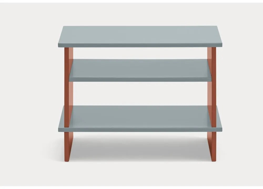 Нощно шкафче с рафтове тухлен/сиво Inari – Teulat
