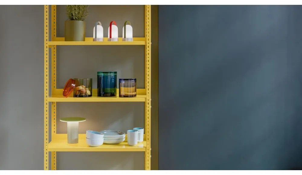 Зелена LED затъмняваща се настолна лампа (височина 18 cm) Fungo – Remember