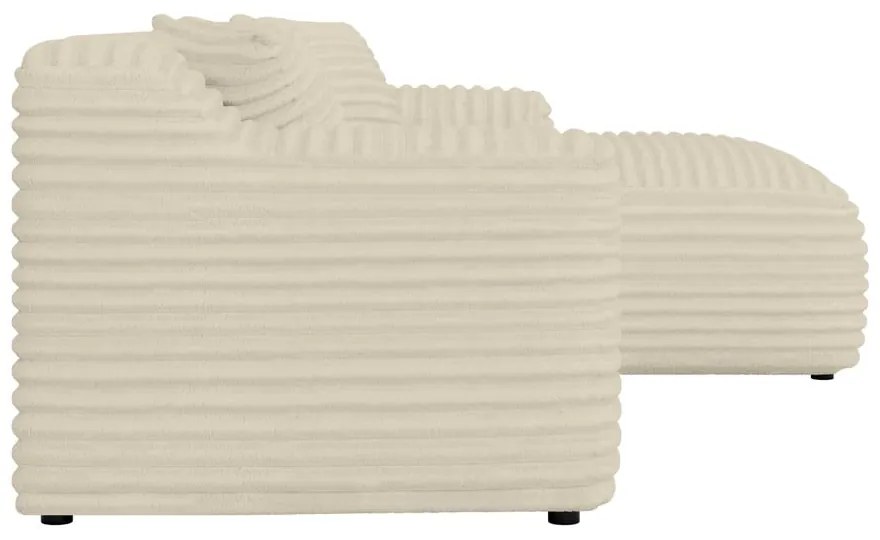 Бежов ъглов диван от рипсено кадифе (десен ъгъл) Martin – Ropez