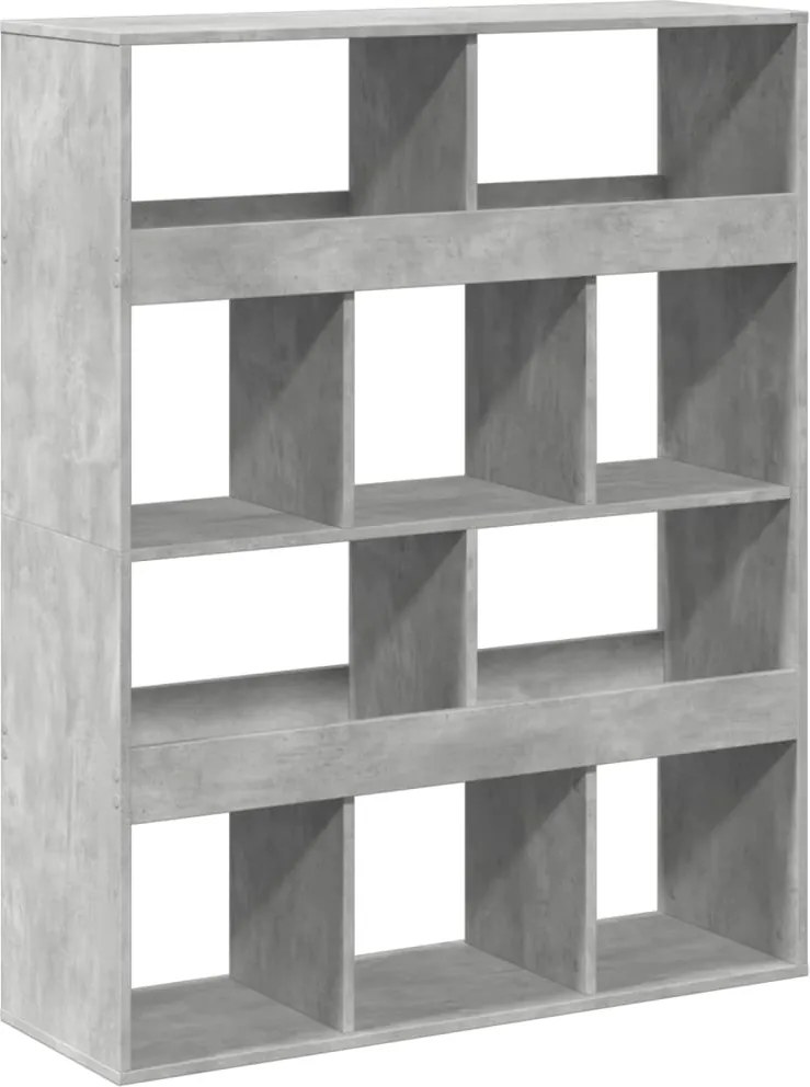 3309522 vidaXL Разделител за стая бетонно сив 100x33x125,5 см инженерно дърво