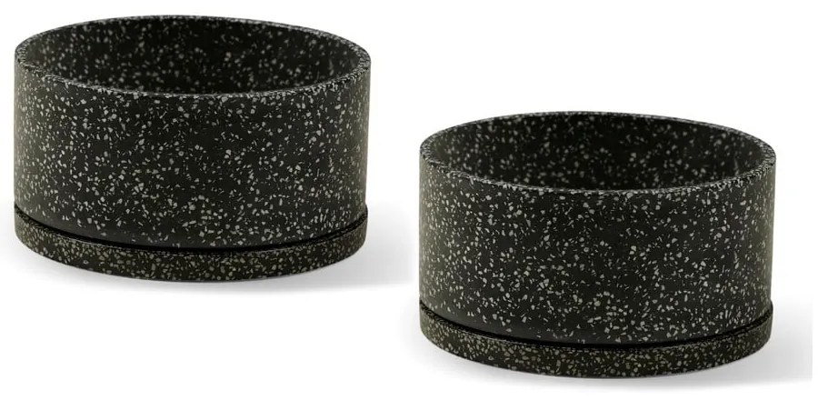 Комплект от две тъмно сиви саксии Terrazzo - Bonami Selection