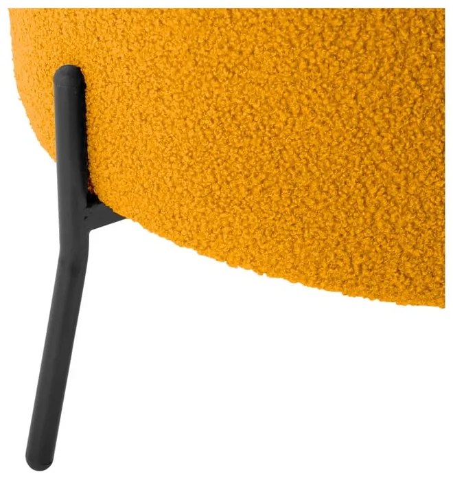 Кресло от плат букле в цвят жълта охра Noble – Leitmotiv