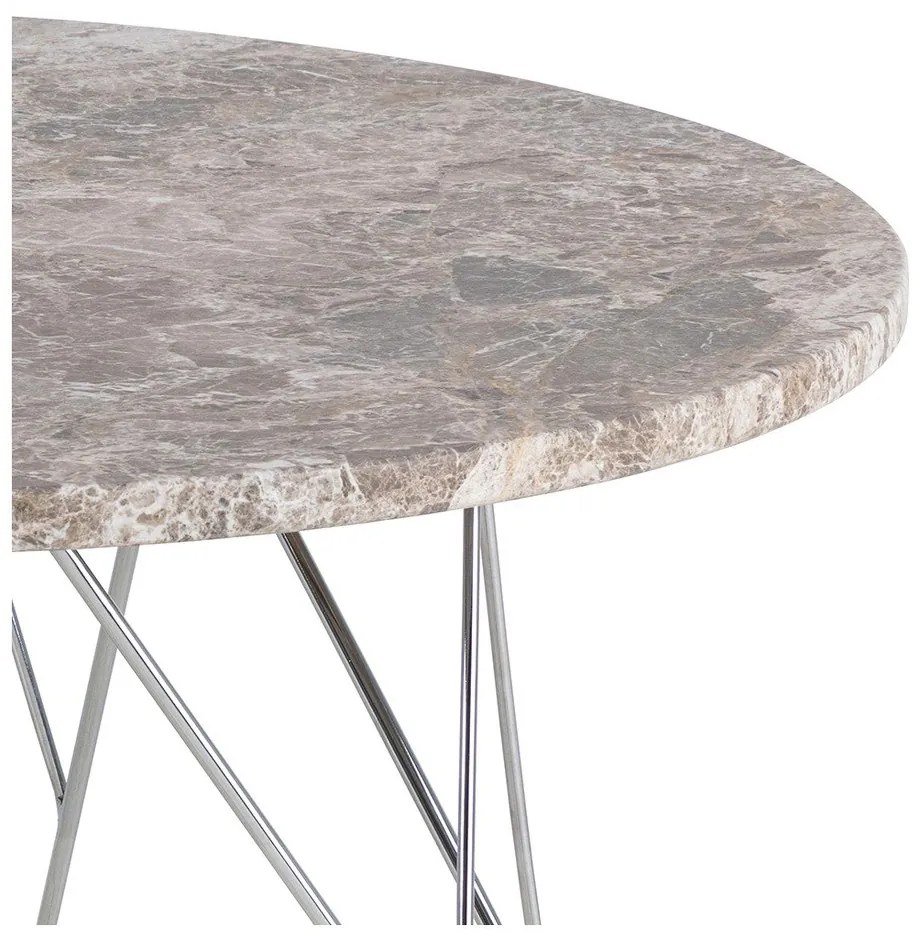 Сива мраморна кръгла масичка за кафе ø 80 cm Prunus – Actona