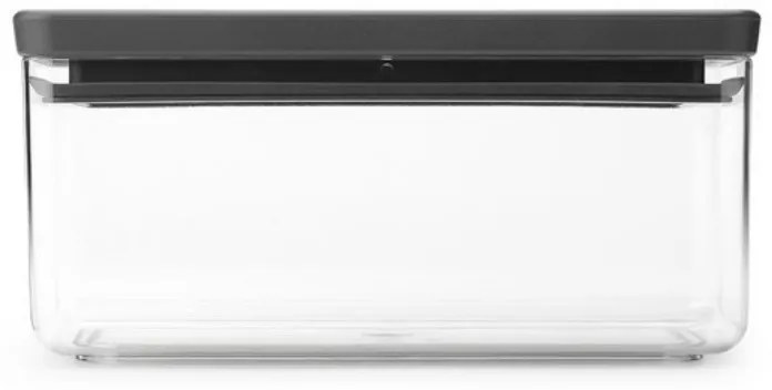 Кутия за съхранение Brabantia Tasty+ Stackable 1008873, 1.5 л, Силиконово уплътнение, Без BPA, Тъмносив