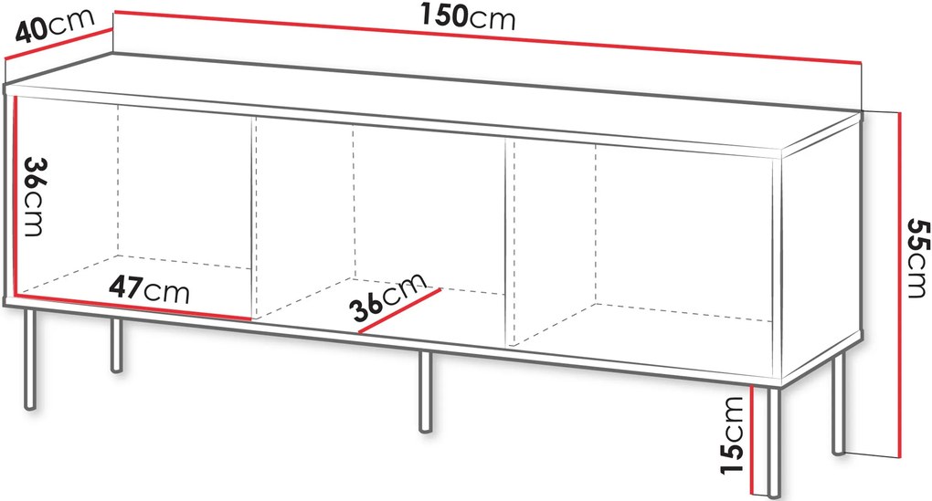 ТВ шкаф Tresse 150 3D-Бежов