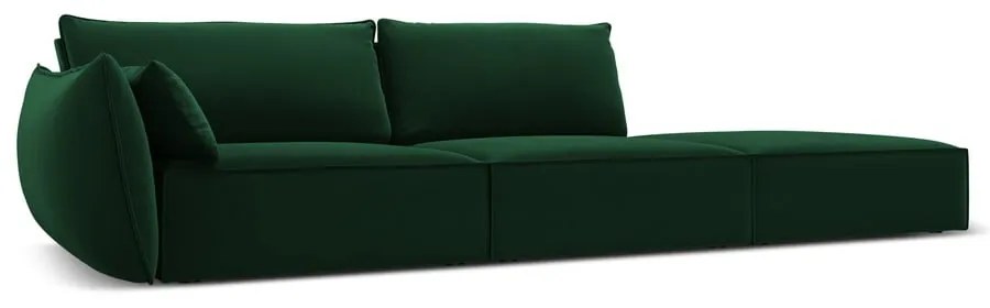Тъмнозелен кадифен диван ляв ъгъл 264 cm Vanda – Mazzini Sofas