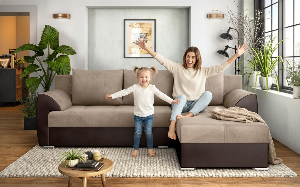 Разтегателен ъглов диван Деман