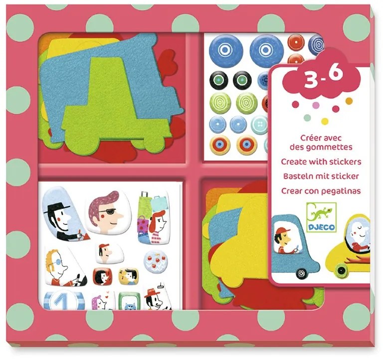 Djeco - Стикери Направи Коли ST1 DJ09051G