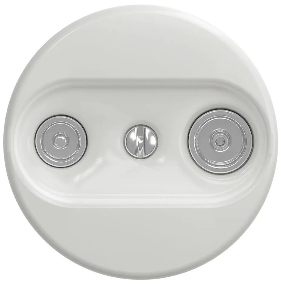 Kliklap - Ретро ТВ+R крайна розетка без рамка, бяла