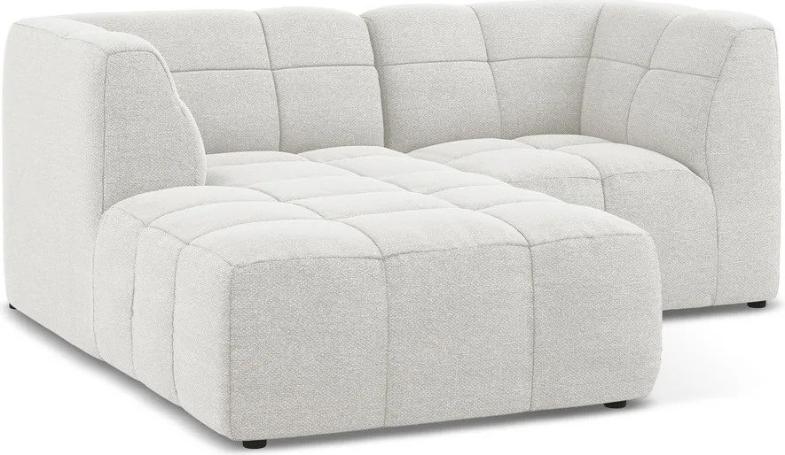 Бял ъглов диван от прежда с примки от букле (ляв ъгъл) Aloha – Makamii