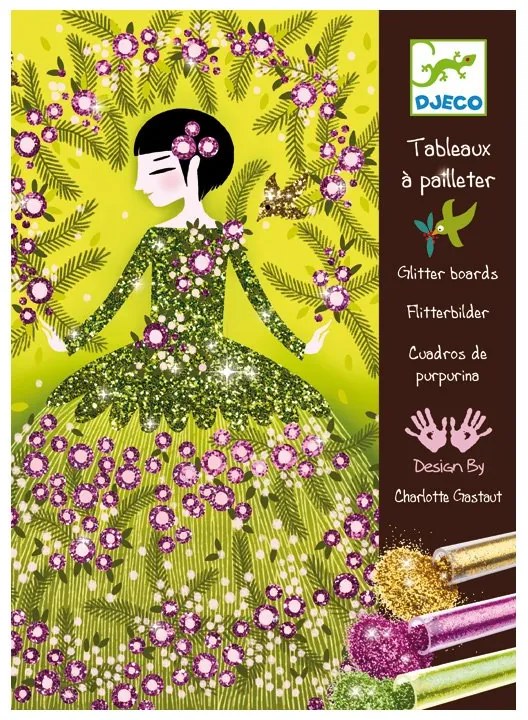 Djeco - Комплект за Рисуване с Брокат Dresses