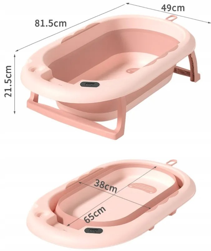 Сгъваема бебешка вана VAIANA PREMIUM с възглавница - повече цветове Син