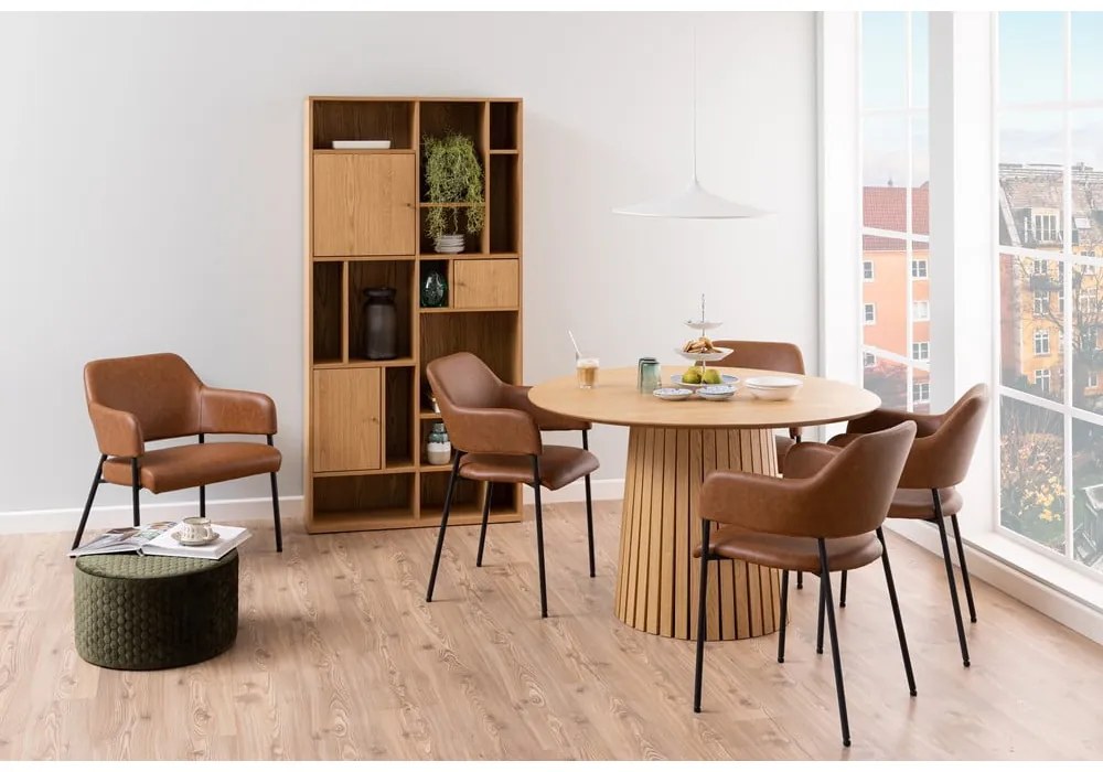 Библиотека от дъб в естествен цвят 90x180 cm Rangoon – Actona