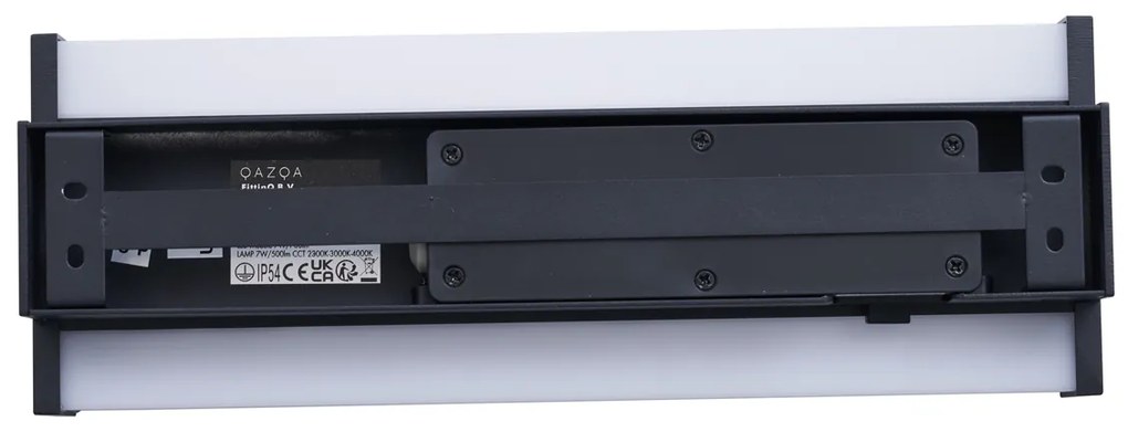 Модерна стенна лампа черна 30 см с LED CCT IP54 - Ваня