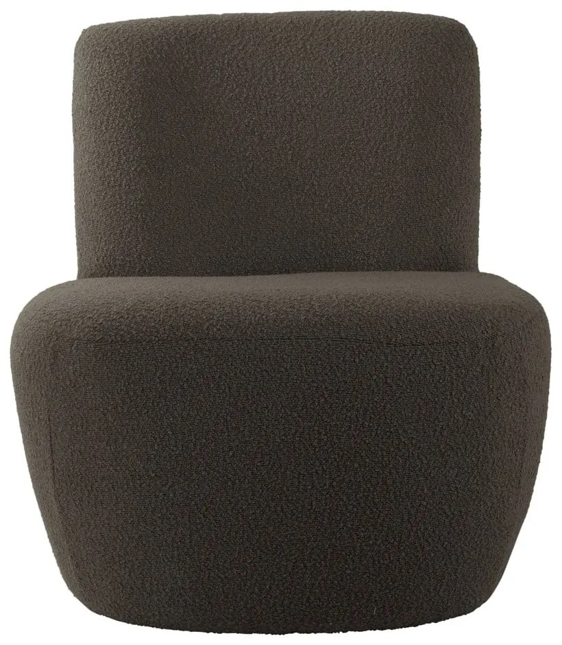 Кресло от плат букле в сиво и кафяво Ada – Leitmotiv