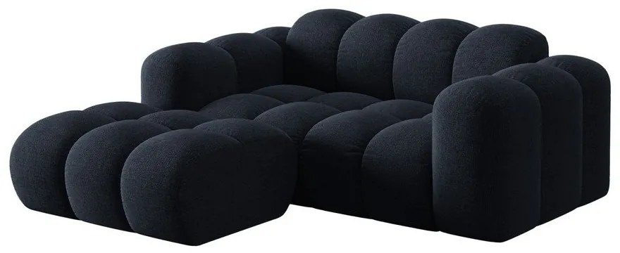 Тъмносин шенилов ъглов диван (ляв ъгъл) Treno – Cosmopolitan Design
