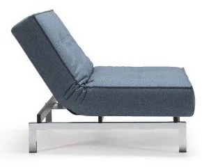 Светлосин диван стол с метална основа Смесен танц Светло синьо Splitback - Innovation