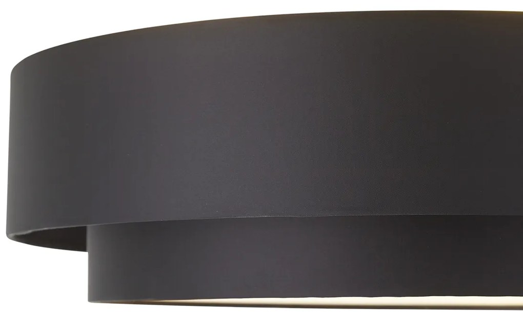 Модерна таванна лампа черна 50 см 3-светлини - Steve