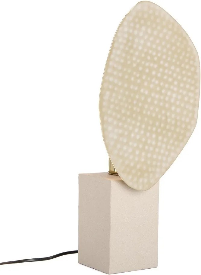 Бежова метална настолна лампа с метален абажур (височина 46 cm) Neev – Bizzotto