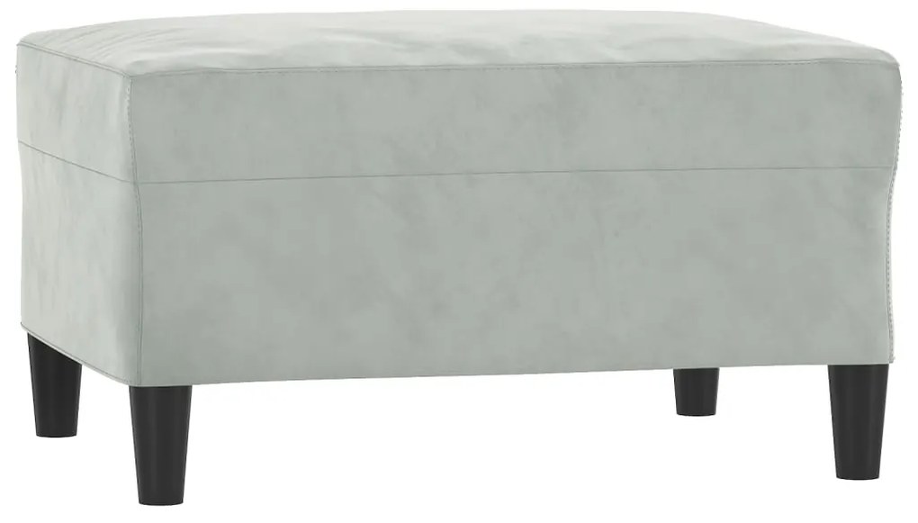 349317 vidaXL Табуретка, светлосива, 70x55x41 см, кадифе