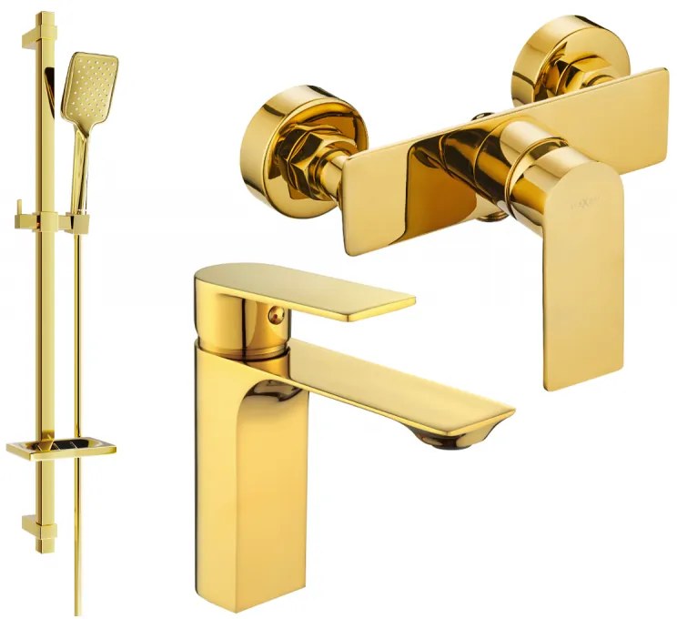 Mexen Alexa DQ62 комплект душ, златист - 71204DQ62-50