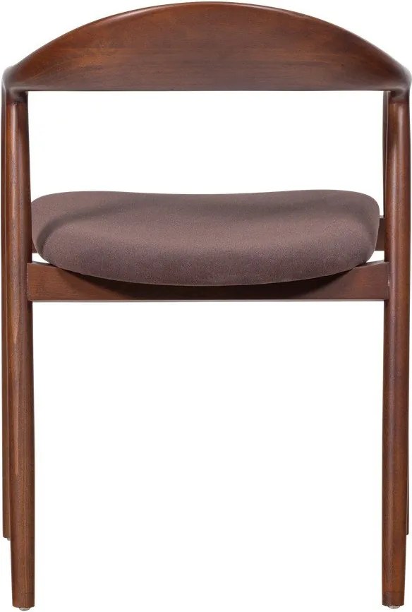 Кафяв трапезен стол с подлакътници от масивен бук Bran – WOOOD