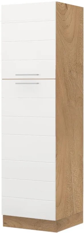 Висок подов шкаф Hudson K21-60-2KF-Walnut - White