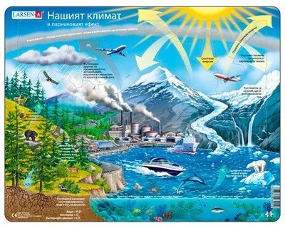 Larsen - Пъзел: Образователен – "Климат" – 69 части, голям