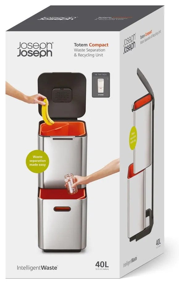 Totem Compact, кремаво-бял, 40 л - Joseph Joseph