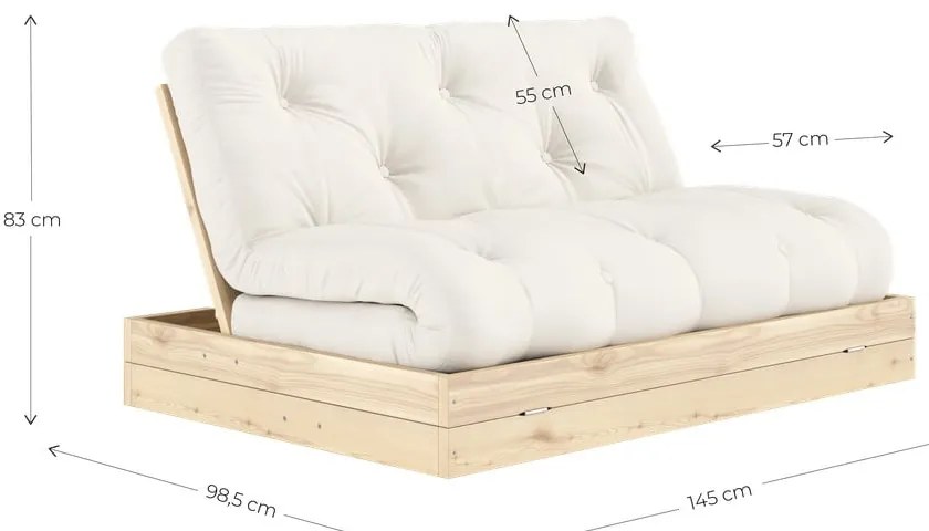 Светлокафяв сгъваем диван 145 cm Flip – Karup Design