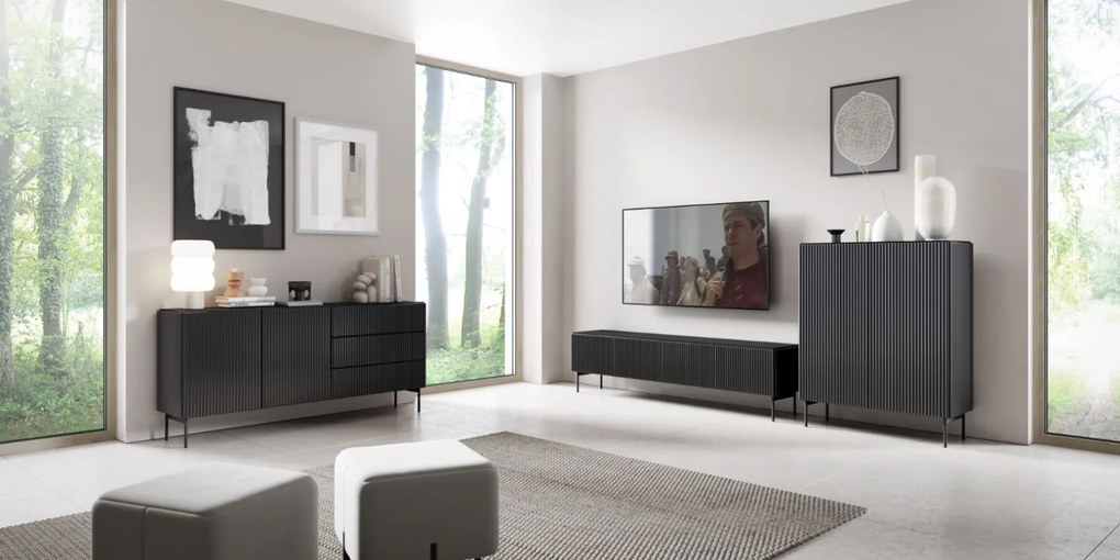 Бюфет Novo 2D-Черен