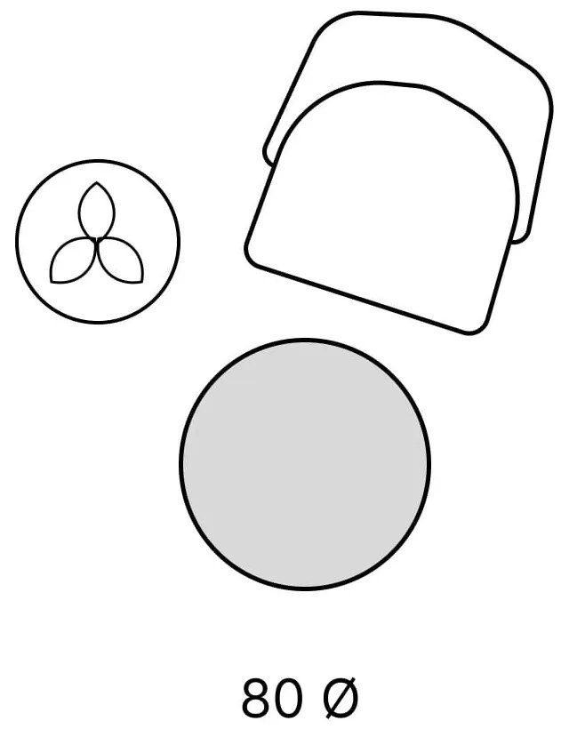 Бежов кръгъл килим ø 80 cm - Vitaus