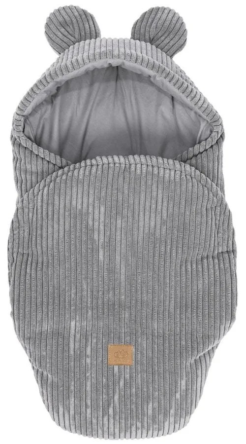 Сиво бебешко одеяло от рипсено кадифе 45x80 cm – Meowbaby