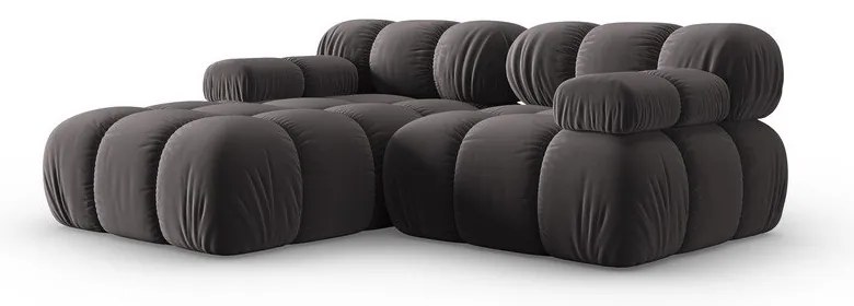 Тъмносив кадифен диван 191 cm Bellis - Micadoni Home