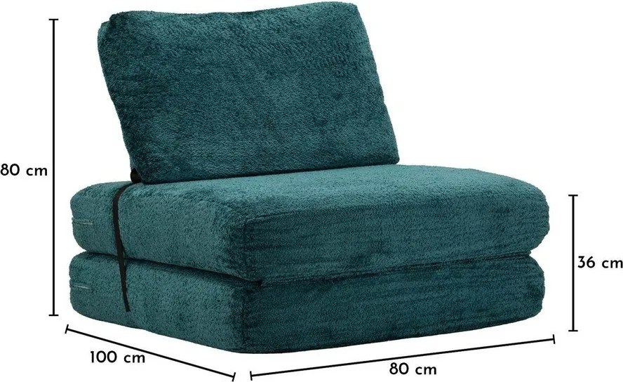 Тюркоазено разтегаемо кресло от букле Faster – Mauro Ferretti