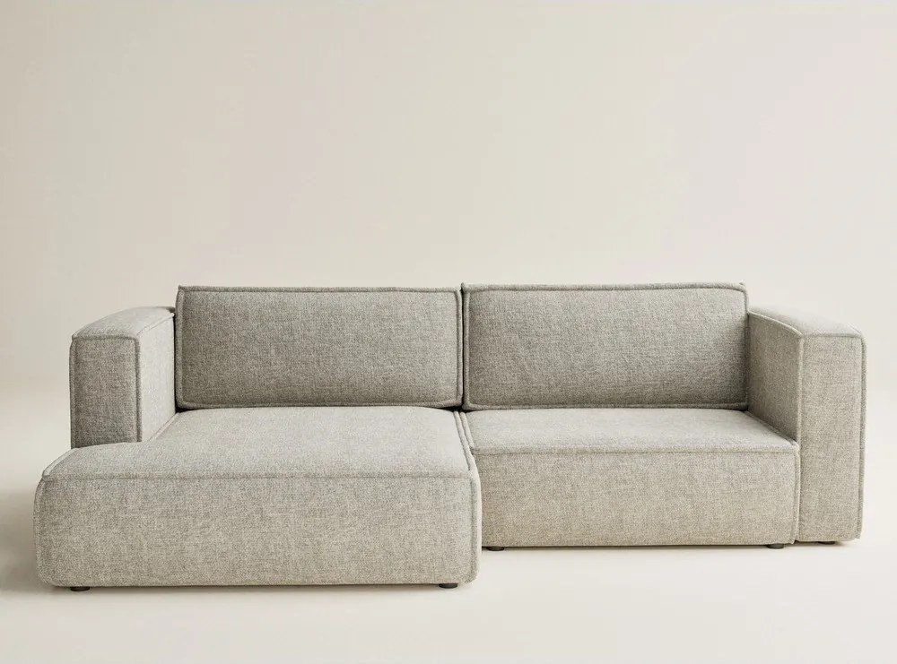 Бежов шенилов сгъваем/с място за съхранение ъглов диван (ляв ъгъл) Velto – Maison de Rêve