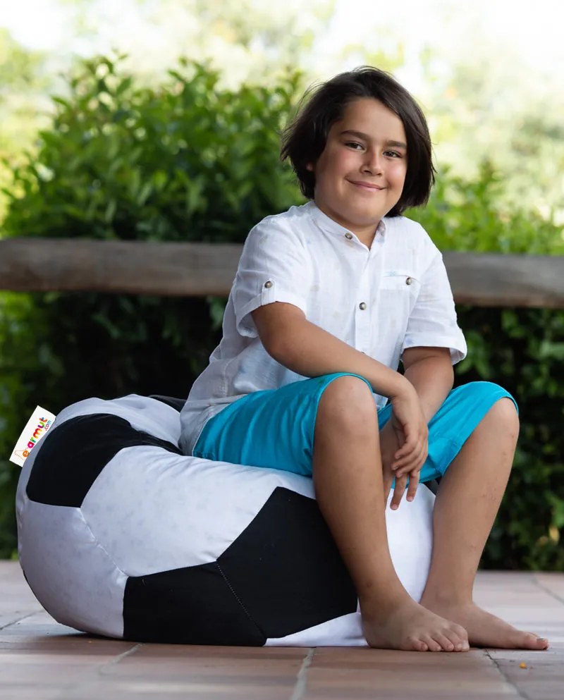 Градински пуф Football Kids Pouf, цвят Черен
Бял