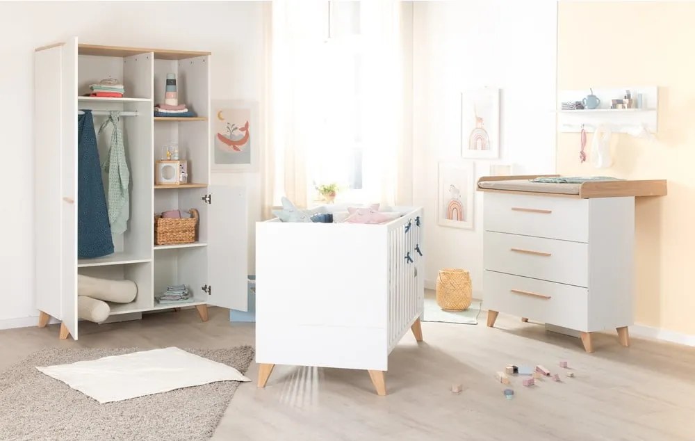 Бяло детско креватче 60x120 cm Léon – Roba