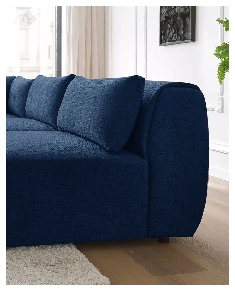 Тъмносин ъглов диван (променлив) Jeanne - Bobochic Paris