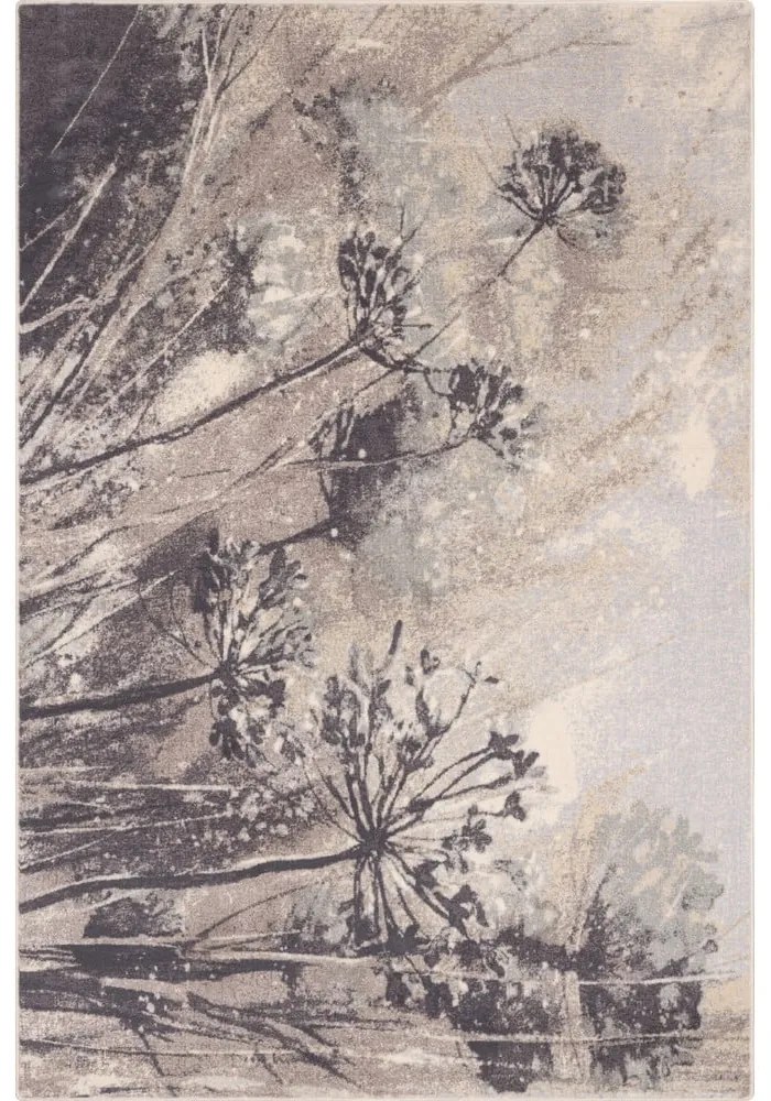 Вълнен килим в кремаво-сиво 133x180 cm Lissey - Agnella