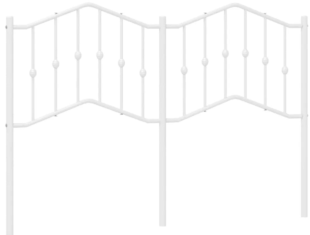 373872 vidaXL Метална резервна табла за легло, бяла, 150 см