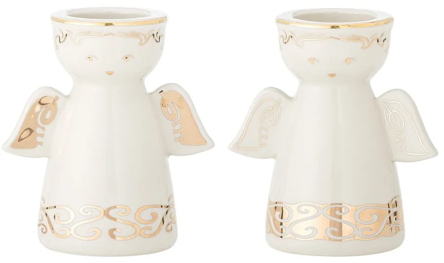 Свещници в комплект от за чаена свещ 2 бр. от каменна керамика Faella – Bloomingville