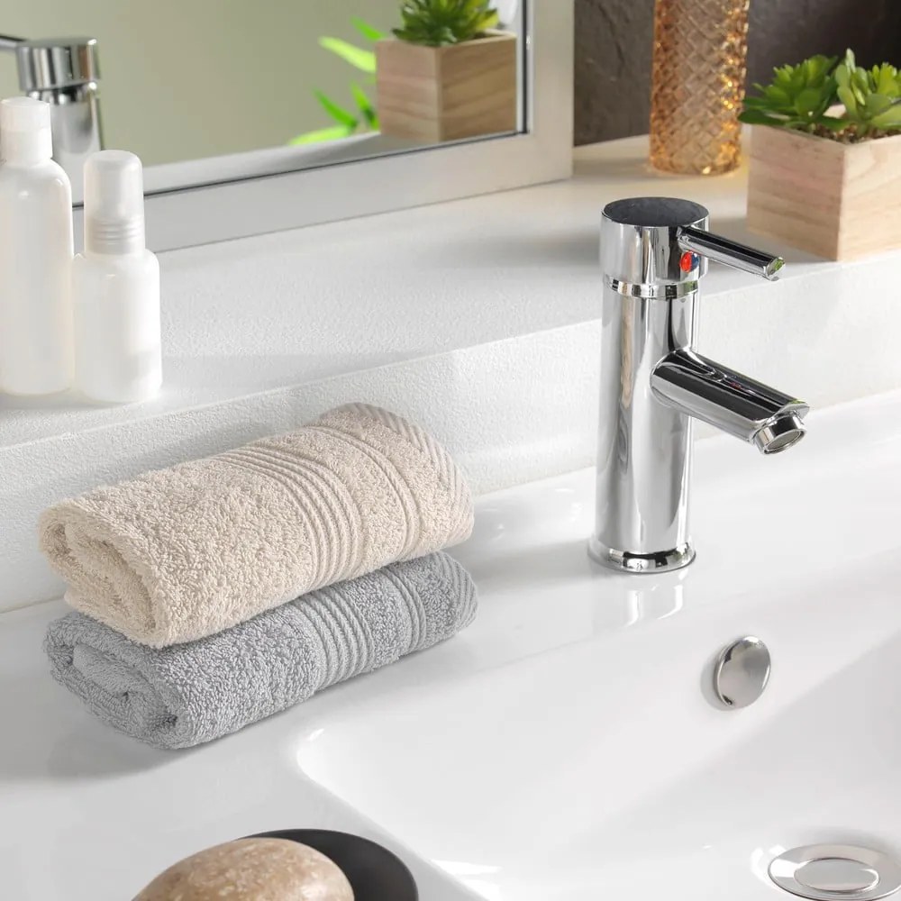 Бежова памучна кърпа от тери 30x50 cm Tendresse – douceur d'intérieur