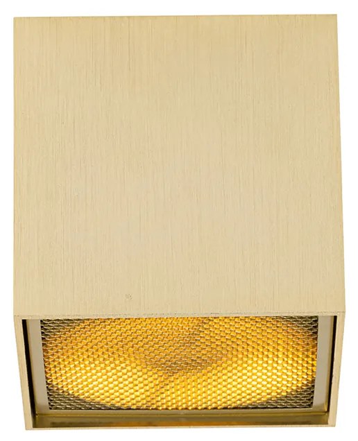 Дизайнерски повърхностно монтиран прожектор златен GU10 111mm - Box Honey