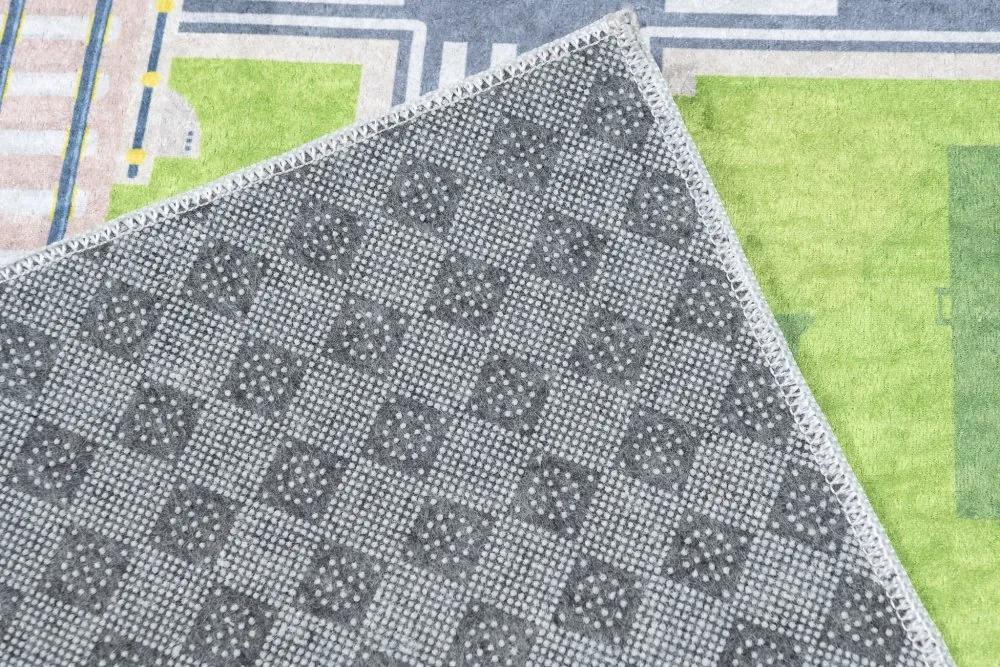 Детски килим с мотив на зелен град Ширина: 140 см | Дължина: 200 см