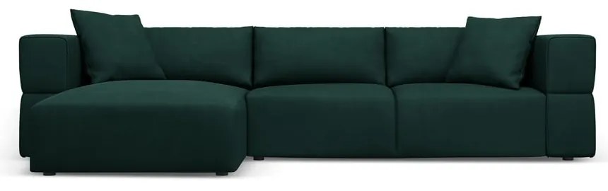 Зелен ъглов диван, ляв ъгъл Esther – Milo Casa