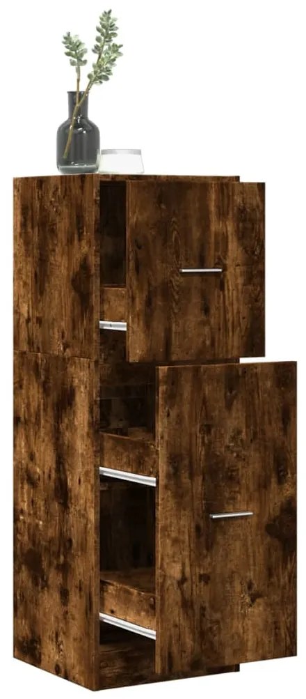 855200 vidaXL Шкаф органайзер, опушен дъб, 40x41x118 см, инженерно дърво