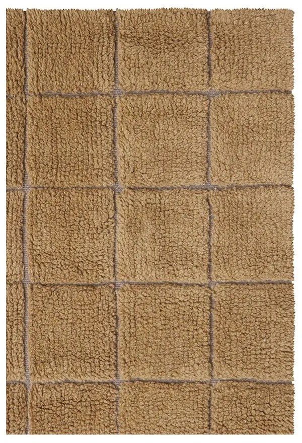 Ръчно изработен вълнен килим в цвят жълта охра 170x240 cm Mosaic Ochre – Lorena Canals