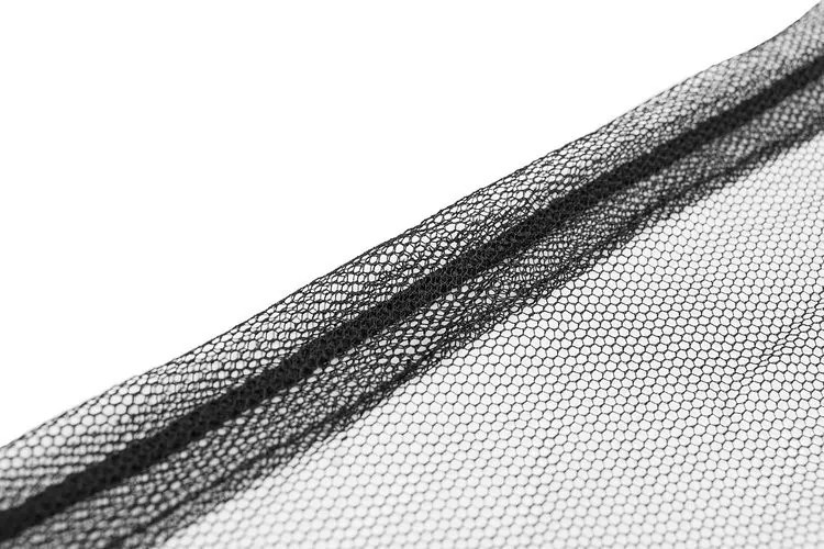 Мрежа против комари за градински чадър 3,5 м - черна